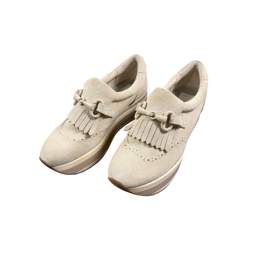 Dolce Vita Womens Sand Suede Platform Kiltie Fringe Bit Loafers Size 7